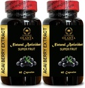 ACAI Berry提取 - 来自巴西的超抗氧化剂,优化免疫系统支持的超级食品公式,日常健康支持 - 2瓶120卡普尔