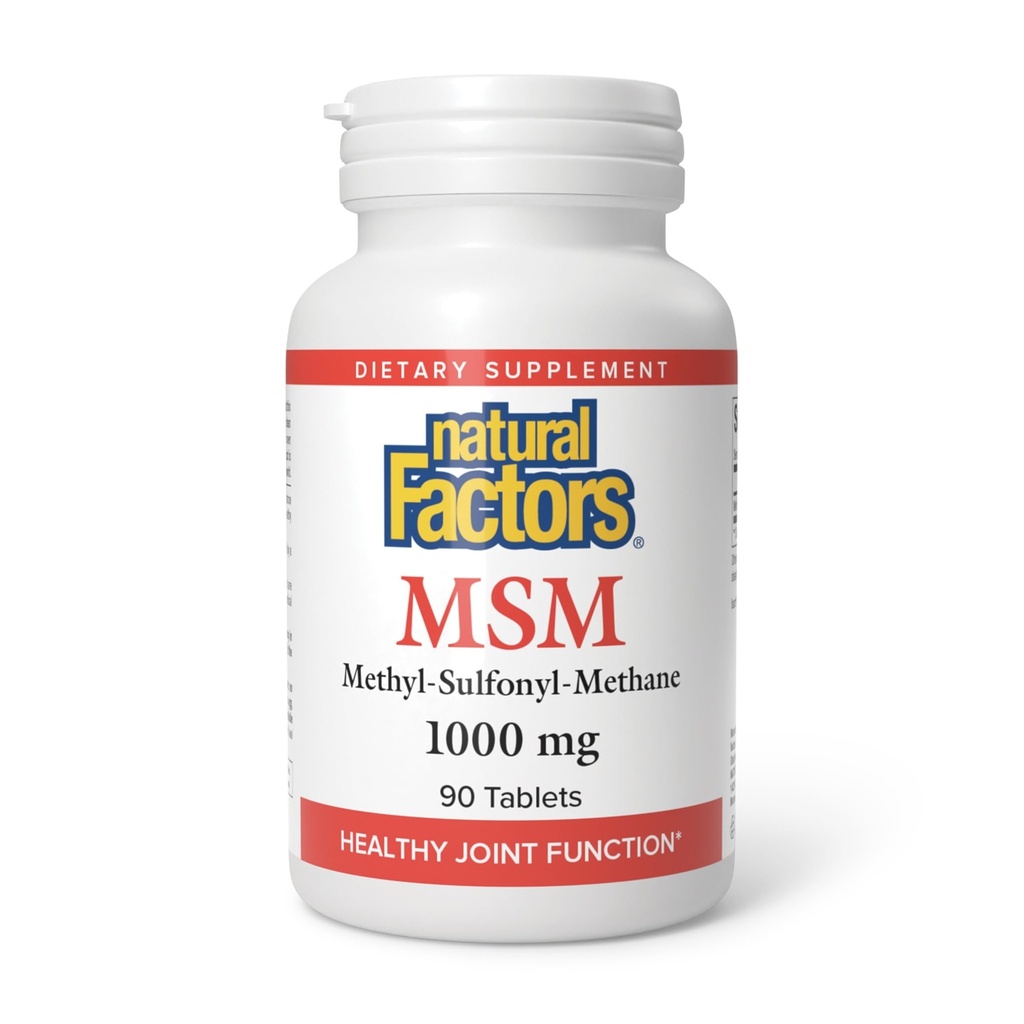 自然因素,MSM 1000毫克,支持健康关节,头发,皮肤和钉子,90个胶囊(90个服务)