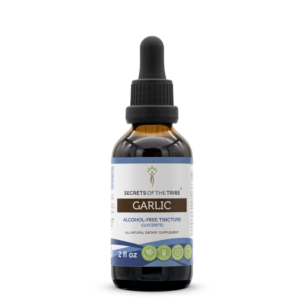 部落大蒜无酒精液体提取器的秘密,大蒜干布(2 FL OZ)