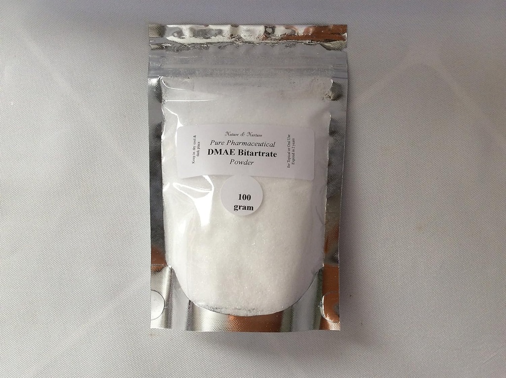 DMAE 位点粉:纯( 100克) 皮肤收紧,皱纹减少主题/ Oral