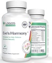 Eve的和谐月经补充,Hormone 支持女性与Soy Isoflavones, Black Cohosh & Red Raspberry, Non-GMO 自然 PMS & Menopausals 症状支持, 60 Capsules