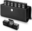BUG HULL 3x a Day Pill organizer with PU Case - 每周旅行药品盒,每天3次