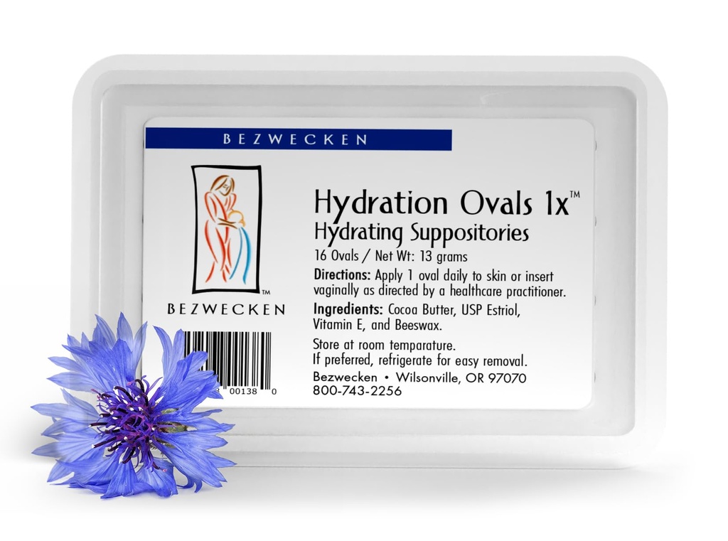 Bezwecken – 水利 Ovals 1x – 16 个 Oval 套件 - 专业设计用来缓解绝经期妇女的阴道干燥 - 安全,自然和帕拉本自由