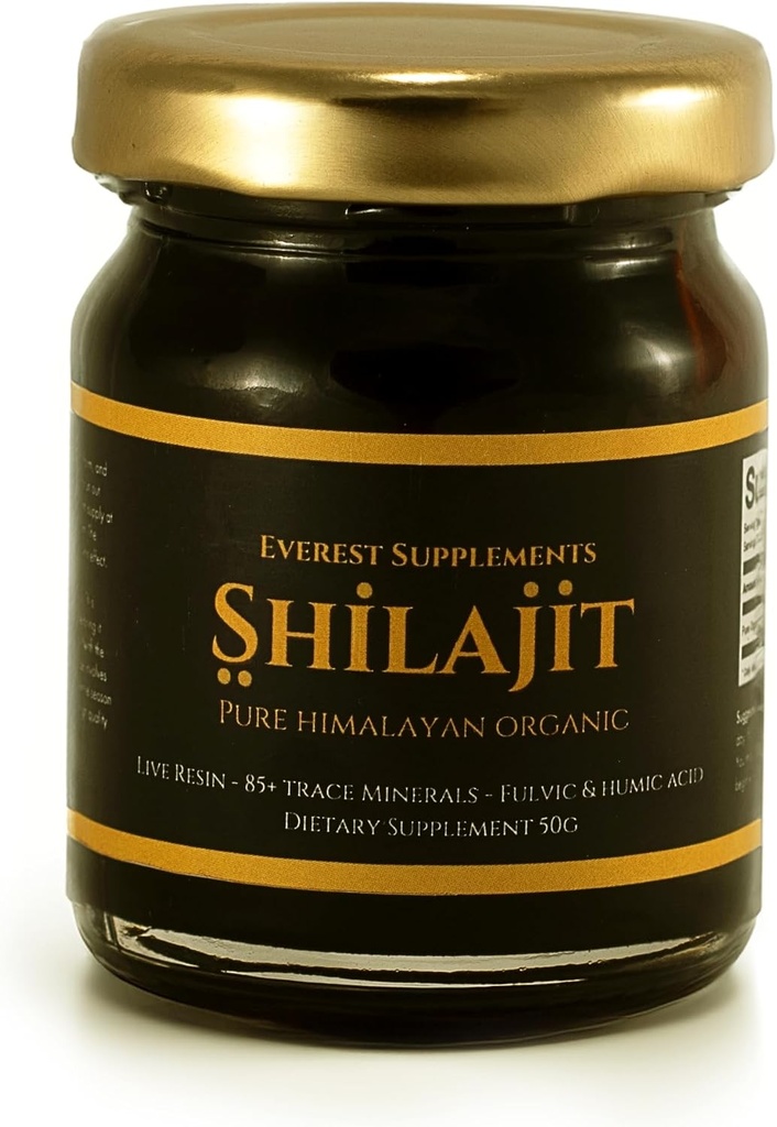 Shilajit纯喜马拉雅有机物Shilajit Resin -- -- 男子Shilajit -- -- 黄金级500毫克最大概率 -- -- 85 痕量矿物和富尔维奇及胡米酸,30克(50克)