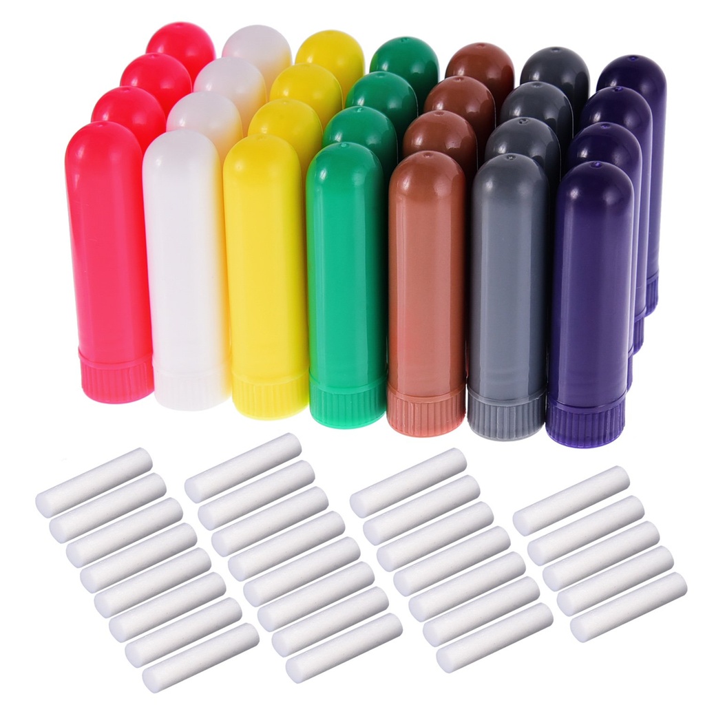 eBoot 28 设置基本油气辅助疗法 Nasal Inhalers Tubes 可再充填的吸入器棒, 7 种颜色, 带有 Wicks
