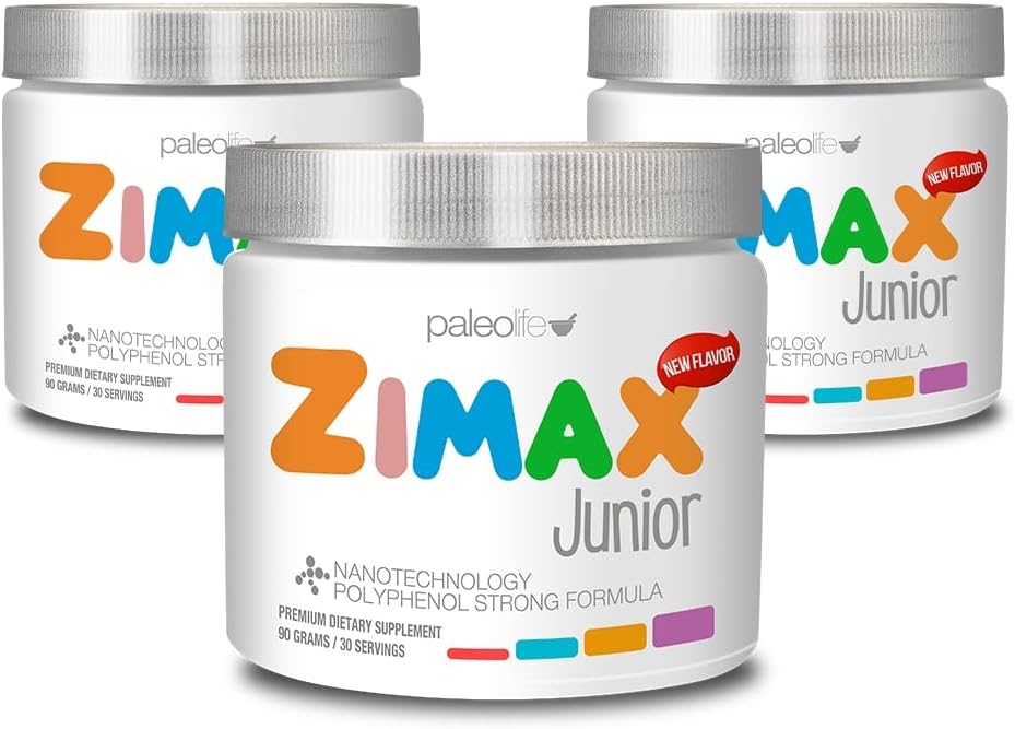 4至16岁儿童和青少年的ZIMAX 初级超级ANTIOXIDANT -- -- 100% 天然维生素c、镁和维生素d3 -- -- 高吸收性曲霉素、姜类+矿物