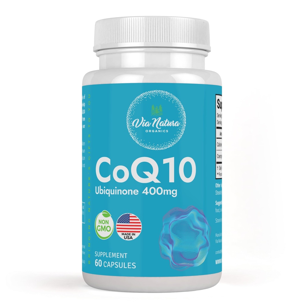 COQ10 Ubiquinone 400mg + 补充 + 60 卡普尔