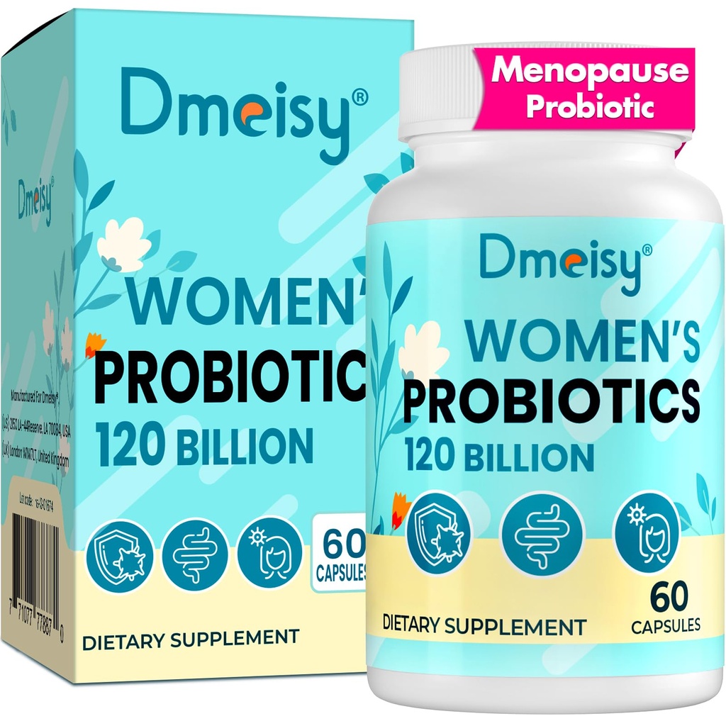 妇女更年期补编,120亿CFU Probiotic,13-in-1 Herbs Probiotic Complex,用于更年期救济,荷尔蒙平衡,热闪光,夜汗,Mood Swings, Gut & 豁免-60 Capsule