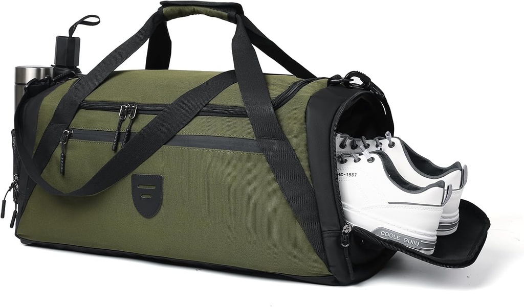 Gym Duffle Bags for Men & Women, Great Duffle Bag for Men Travel, Weekend Overnight Bag with Shoe Compet & Wet Pocket, 水阻力运动 Duffle Bag Gymbag A-TD-003-Green 互联网档案馆的存檔,存档日期2013-03-02.