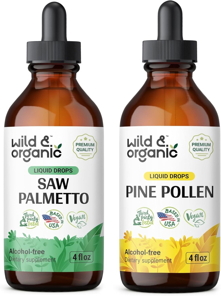野生和有机锯齿 Palmetto 叮当 4 fl oz & Pine Pollen 叮当 4 fl oz