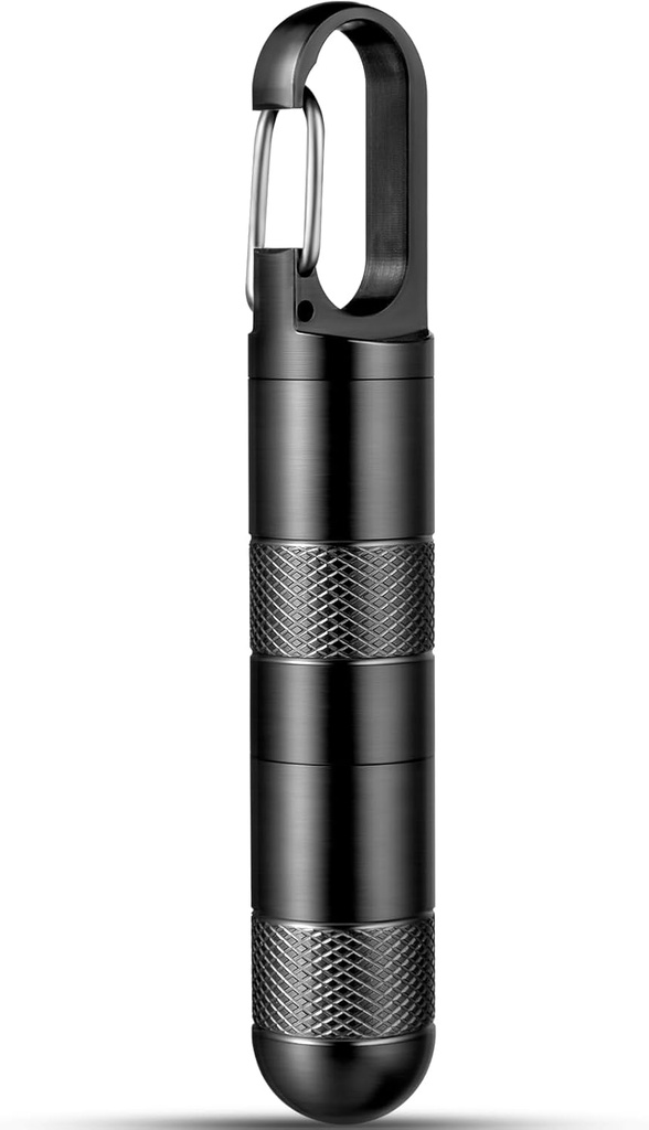 购买小药丸容器的微型药丸持有者 Keychain Titanium Pill案