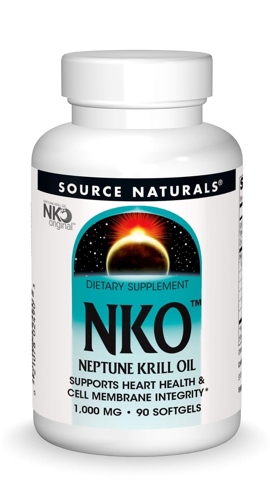 资料来源:NKO Neptune Krill Oil,支持心脏健康和细胞膜完整性*,1000毫克-90毫克软胶