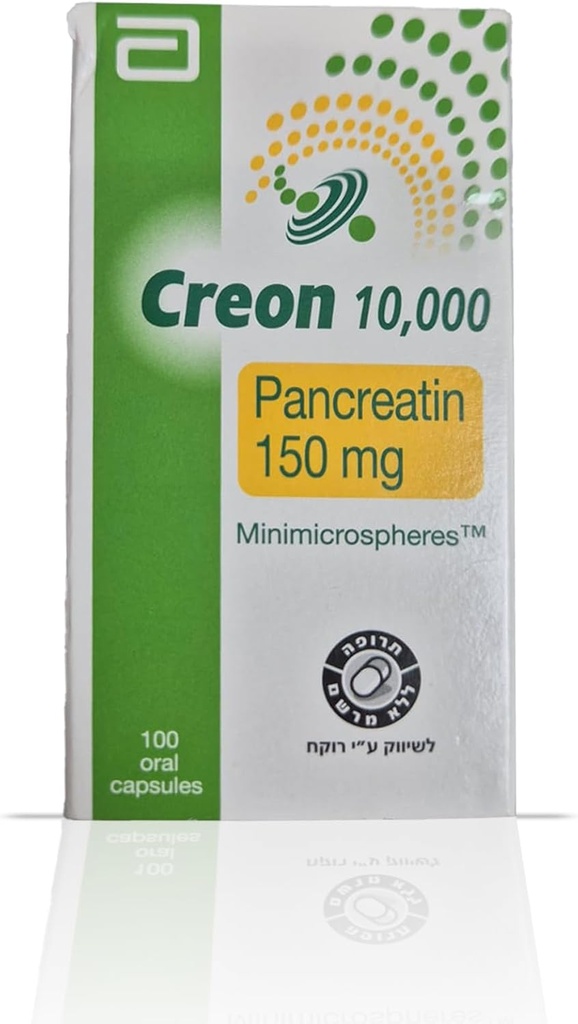 Creon 10,000 Enzyme 补充胰腺不足- 支持与 Lipase, Protase, Amylase- 100 Capsules 的消化
