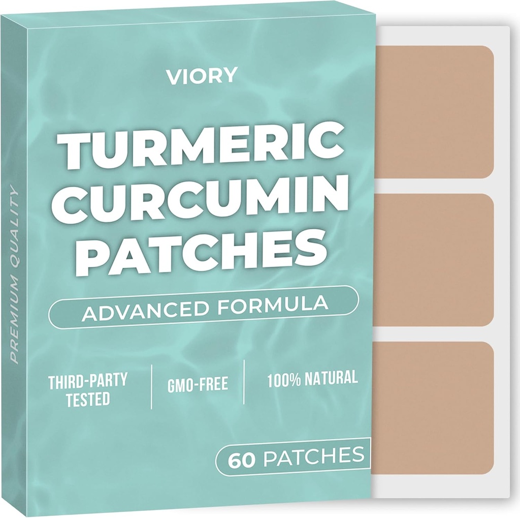 Turmeric Curcumin 补丁(套件为60) - 100%的男女天然补丁 - 有Biotin - 身体支持 - 强化公式