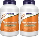 NOW 食品补充品,Glucomannan (Amorphallus konjac) 575 mg, 支持规范性*, 健康重量管理*, 180 Veg Capsules (2包)