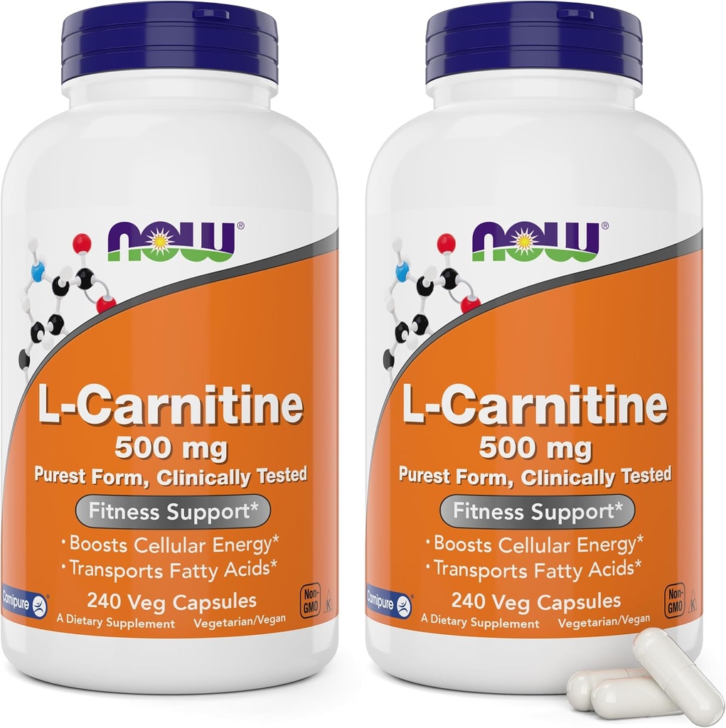 现在食品 L-Carnitine 500毫克, 240Veg Caps (2包)