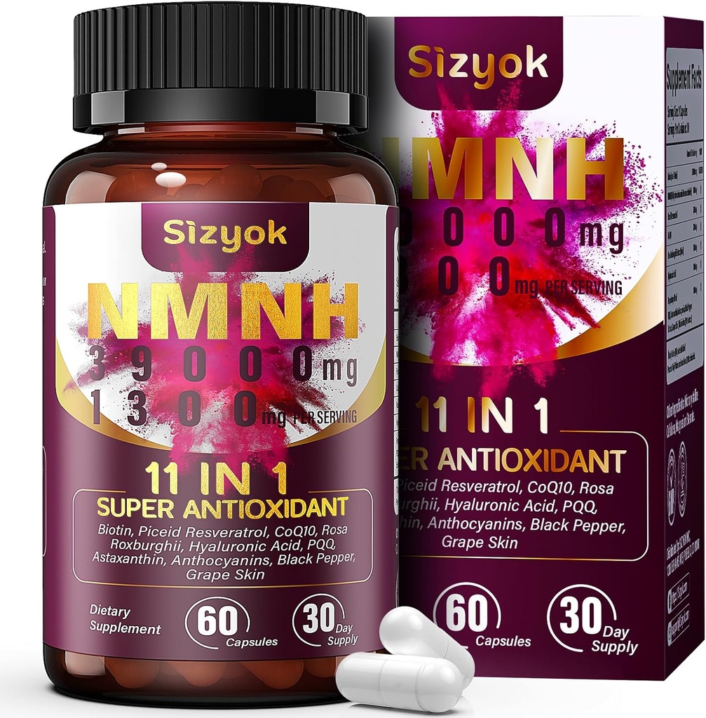 NMNH 补充物(Dihydronicotianide mononucleotide) 600mg - 带有Resveratrol的启动NAD,123456789