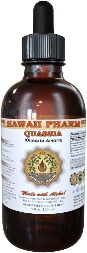 Quassia液体提取, Quassia (Quassia Amara) Tincture, 草药补充, 夏威夷药厂, 美国制造, 4 f.