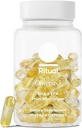Ritula Omega 3 - Vegan - Science-Backed dose of DHA & EPA Fatty Acids in 2:1 比例,生物可用性,脑和心脏健康支持,最小Burp-Back,可持续源头微藻,30天供应量