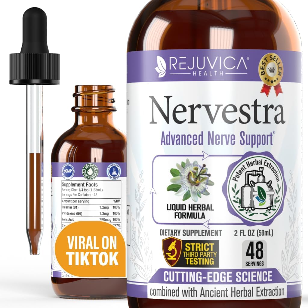 Nervestra - Nerve Health,配有Alpha Lipoic Acid,到Bolster Nerve Health 并支持健康 Nerve函数 - Alpha Lipoic Acid,维生素B6,白柳巴克 Turmeric Passionflower & More!
