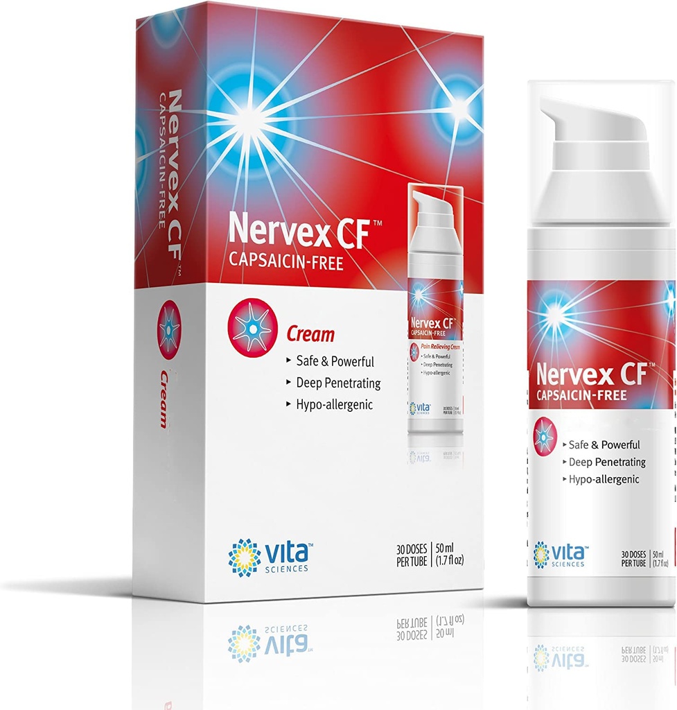 Vita Sciences 对手脚的神经病救治 - 强力烧伤、叮当和Numbness的奶油配方 - 与Arnica, B12, B1, B5, B6, E, MSM, Aloe, 和Coconut Oil Base - Capsaicin-Free