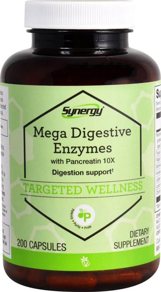 与Pancreatin 10X-200 Capsules 的 Vitacost 协同大型消化酶