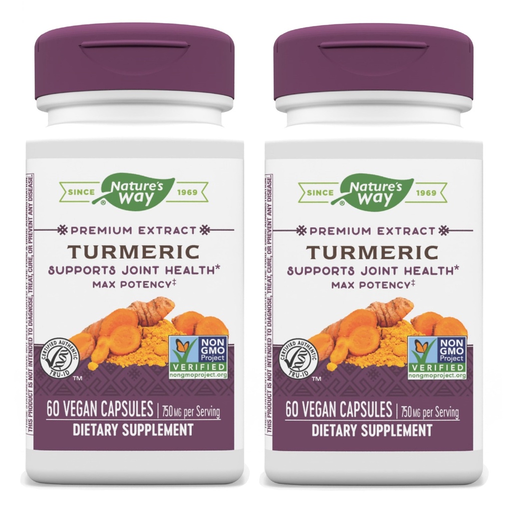 Nature's Way Turmeric Max Potency Premium Extract - 联合支持的Turmeric 补充* - 带有Turmeric Extract - 适用于男女 - Gluten Free - 60 Vegan Capsules (Pack of 2) 互联网档案馆的存檔,存档日期2011-09-2.