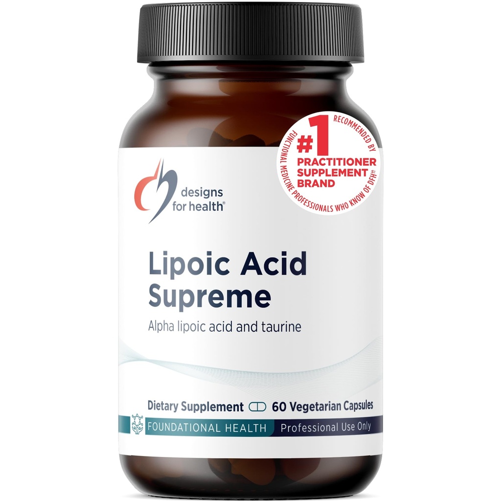 最高健康脂酸的设计 -- -- 300mg Alpha Lipoic Acid with Taurine -- -- Vegan,N-GMO ALA补编(60 Capsules)