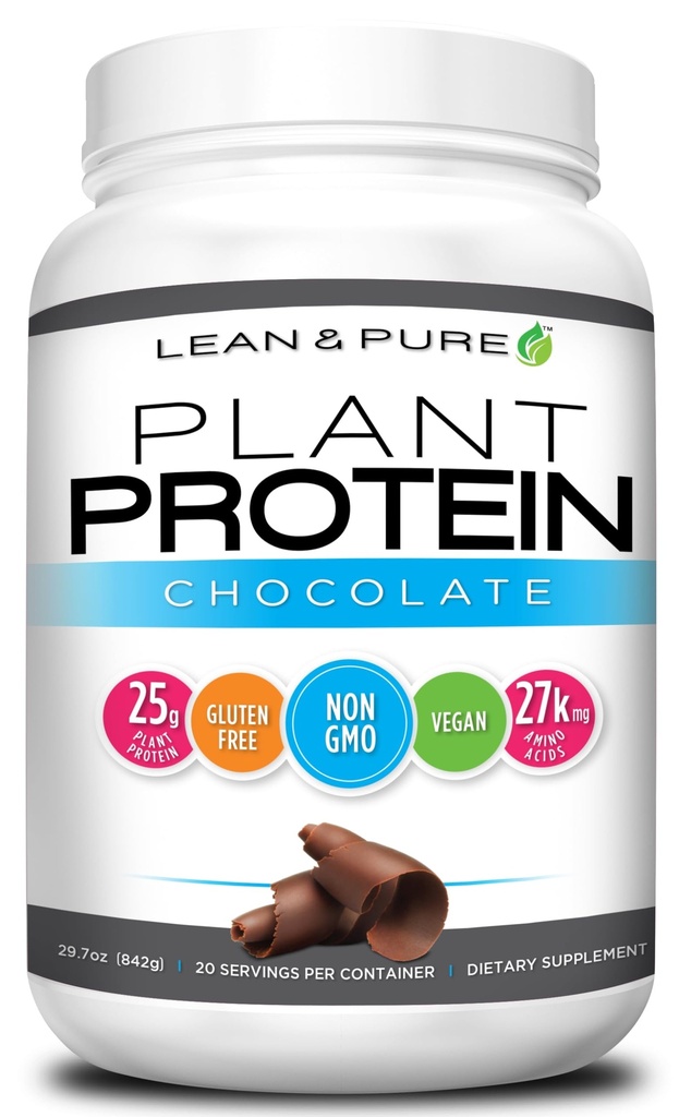 Lean & Pure Planet protein, 25g of protein, non GMO, Vegan, Gluten Free. 低卡布, 842g, 巧克力