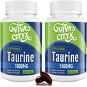 Taurine 1000mg - Liposomal Taurine 氨基酸补充剂,用于心脏、肝脏和大脑、长寿、运动 - 高吸收、Vegan & Gluten Free (60 Softgels - 2 Pack)