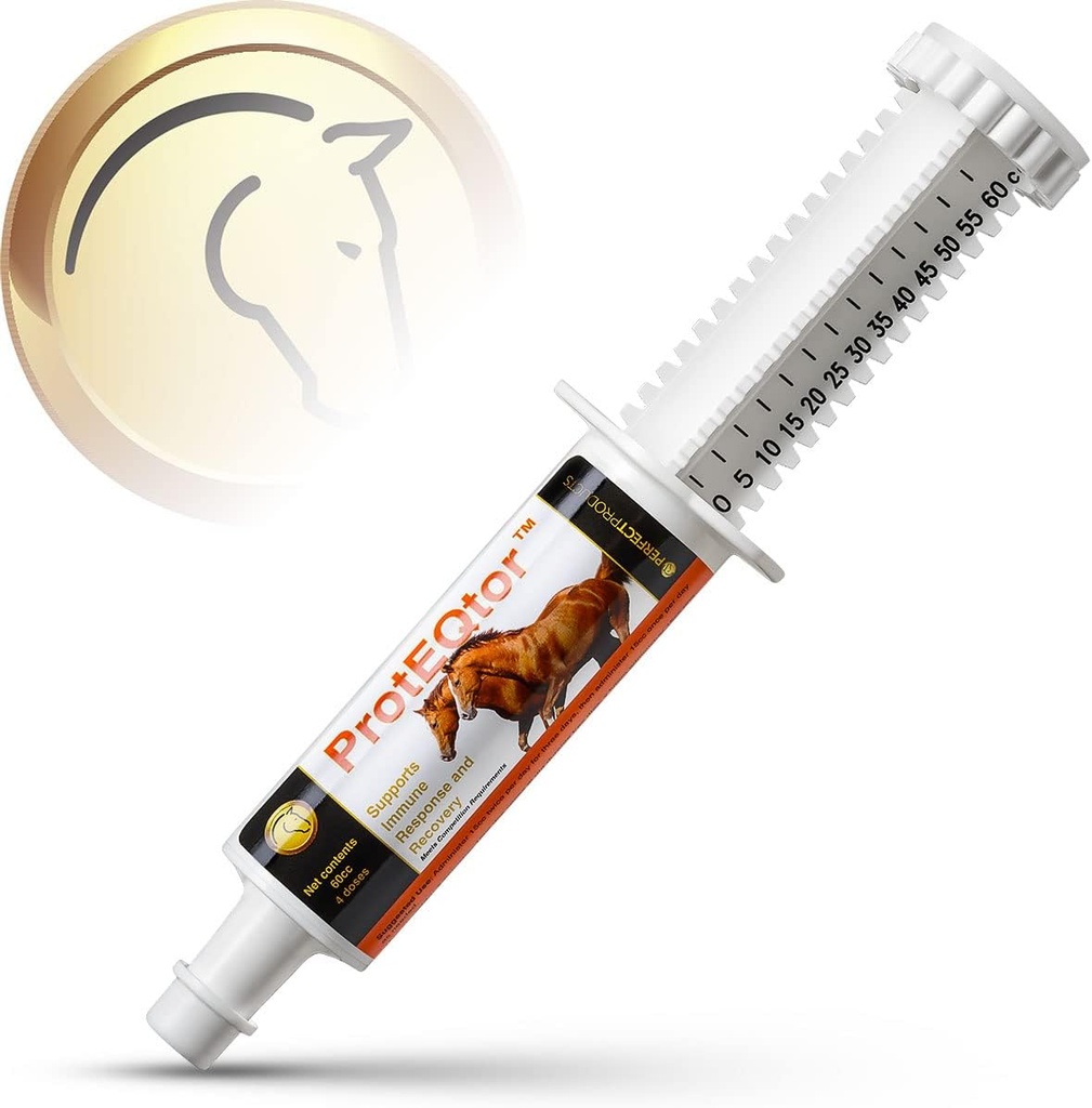 完美产品 ProtEQtor 4-鹿马 Immune Boster 和 Equine 季节性过敏性救济膏, 60cc
