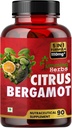 Humming Herbs Bergamot Citrus 1110mg 与黑乔克贝里, 尼亚辛, 橄榄叶和黑辣椒 提取 90 Capsule