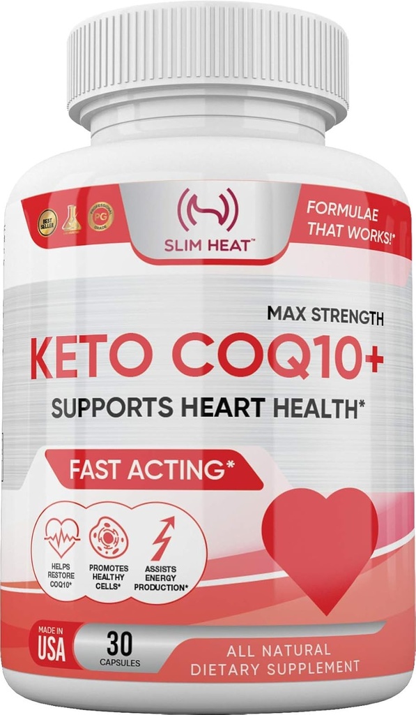 CoQ10 200mg - 女性和男性快速吸收公式 - 支持健康心 - 所有自然凝固Q10 补充 - 非转基因生物,美国制造 - 30天供应