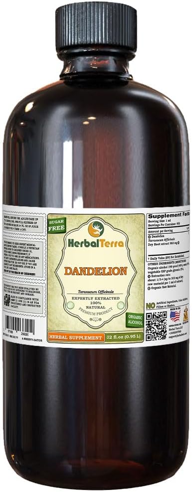 丹德利翁(Taraxacum Officinale) 丁香,有机干根液体提取物(Brand name:Herbalterra, Proudly made in USA) 32 fl.oz(0.95 l)  Organic  fl  fl ture ture oz oz oz oz oz oz oz oz  l oz(0.