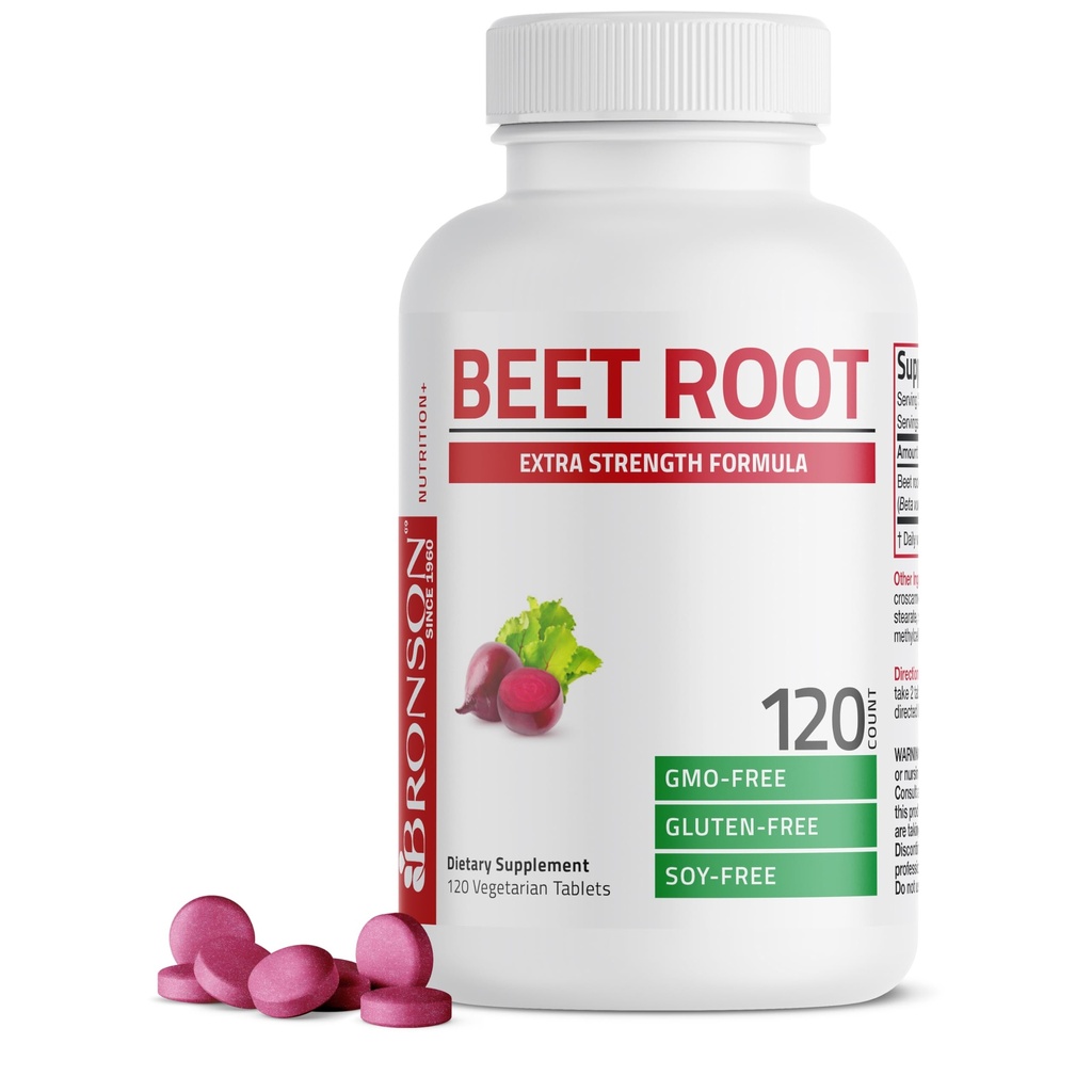 Bronson Beet root Extra strongs, 非 GMO, 120 蔬菜片