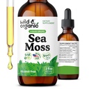 野生和有机海苔液滴 - 免疫支持 - 爱尔兰海苔和Bladderwrack Tincture - 多minel Chondrus Crispus 补充 - Vegan,糖和无酒精 - 2 fl oz