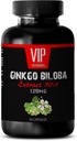 脑与记忆的维生素 - Ginkgo BILOBA 120MG - 摘录 50:1, Gingko biloba Complex, Ginkgo biloba 补充 脑记忆 补充 脑记忆 补充 记忆 药丸 1, Bottle