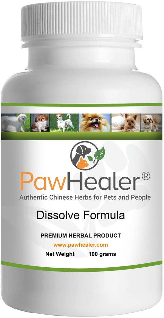 PawHealer 溶解草药方 - 100克粉 - 对狗和宠物中的脂肪泵和泵的补救.