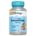 SOLARAY D-Mannose 1000 mg 配有 CranActin Cranberry 提取器 - D Mannose 和 Cranberry 配有维生素 C - 支持尿道切克健康 - Vegan, 60天保障