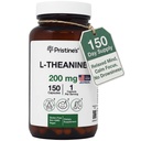 PIRSTINE的L Theanine 200mg 补充卡普尔-第3党测试非转基因-150天供应-放松和睡眠质量支持卡普尔-维冈,cGMP设施与格卢滕免费玻璃瓶