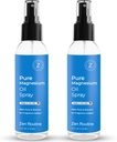纯镁油喷射 – 4oz(2 pack) 有机USP分级 叶片镁喷射 腿板 重量管理 Aceite de Magnesio 天然盐和古矿物 – 美国制造