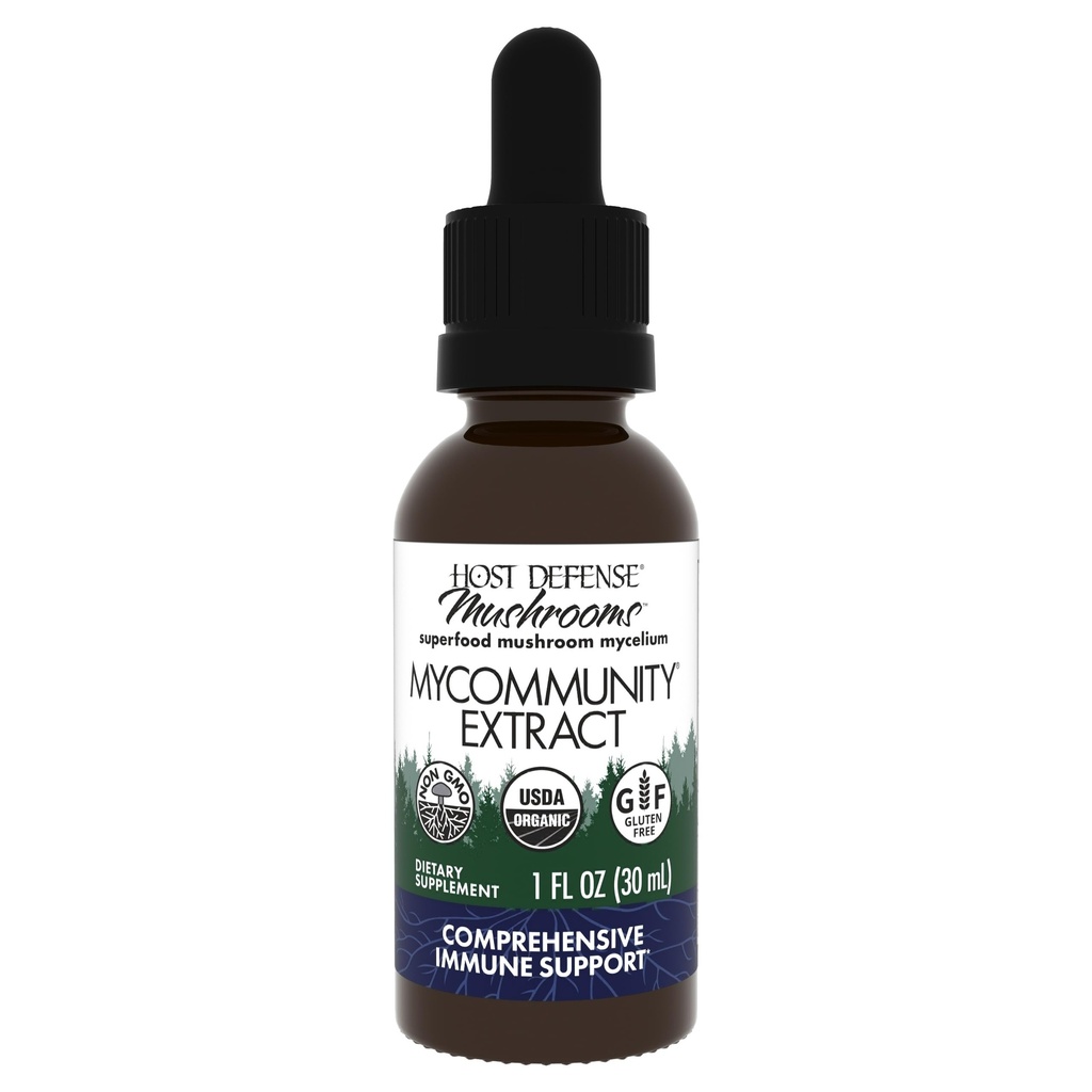 主机 Defense MyCommunity scription - 17 物种 Blend Mushrom Supplement for Immune 支持 - 与狮子马恩,Reishi, Chaga, Cordyceps, Turkey Tail & More - 1 fl oz (30 services) * 节选.
