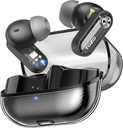 TOZO 水晶波兹混合活动噪声 取消无线耳机 10mm驱动器 深巴斯立体声 4 Mics Smart ENC AI Calls, 32 EQ通过App,蓝牙 5.4 耳机、晶体箱设计