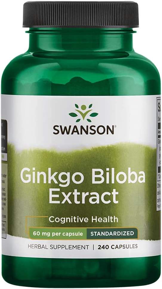 Swanson Ginkgo Biloba 摘录 24% 60毫克 240卡普尔