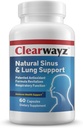 CLEARWAYZ 过敏治疗、季节性过敏和哮喘支助、西努斯、肺和免疫健康、鼻部健康、改善航空公司、气管健康