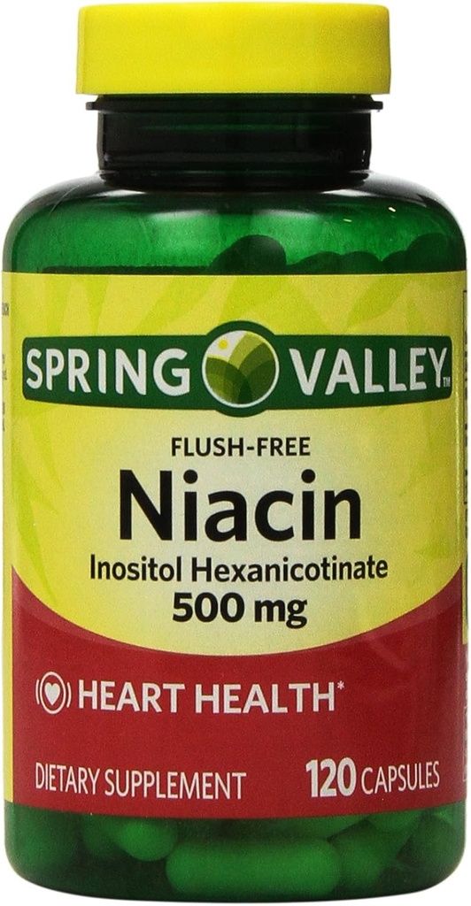 春季谷-Flush Free Niacin(B-3)500毫克,240卡普尔(2瓶120)