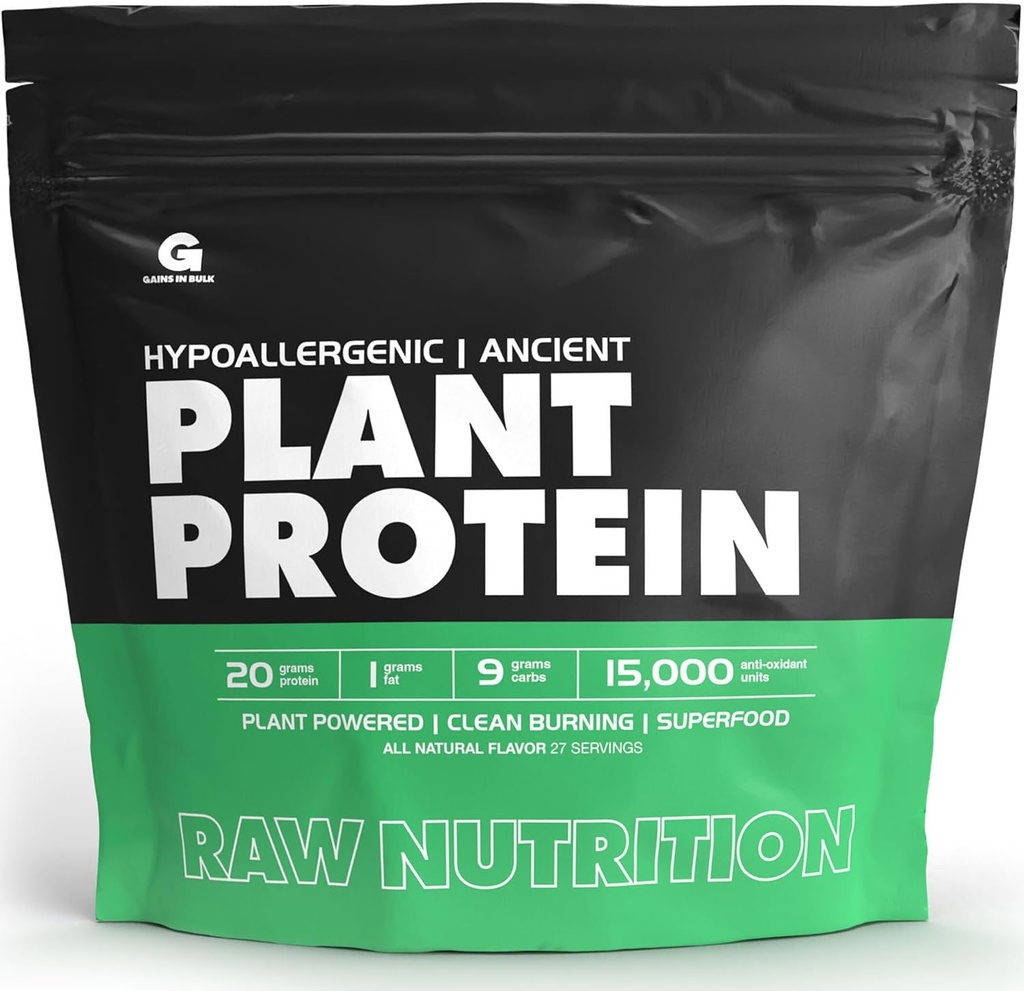 Bulk、GIB Raw、植物动力蛋白、Vegan蛋白、2.6磅