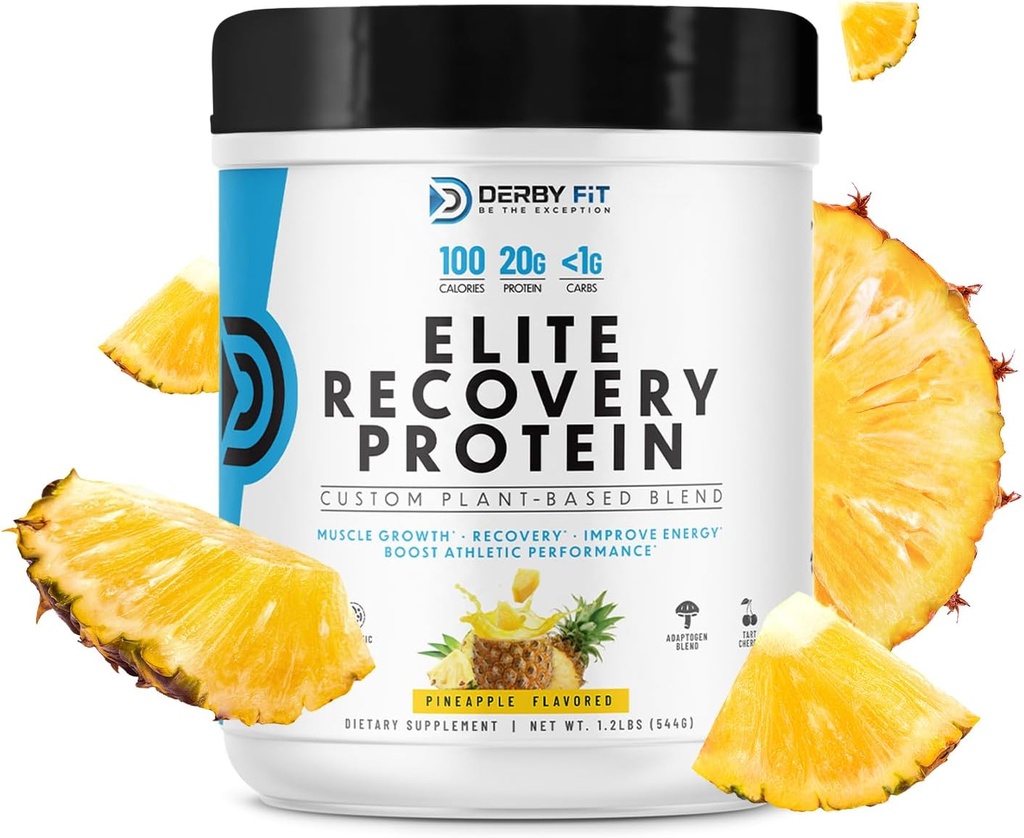 Derby Fit Elite Recovery protein clean, 低卡布 Recovery protein for Women & Men - Gluten Free, Vegan, 奶制品 Free, Pineapple Delight - 20 services (Pack of 1) 互联网档案馆的存檔,存档日期2014-03-02.