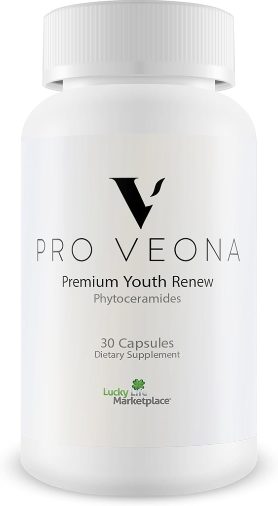Pro Veona Phytoceramides - Premium Phytoceramides 配有基本维生素的辅料 - 支持年轻者看起来健康皮肤 - 帮助减少干燥皮肤和改善水分 - 促进凝胶生产