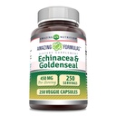 Echinacea的神奇配方 配有金色的补编 | 450 Mg | Veggie Capsules | Non-GMO | Gluten Free | | | (1 Pack, 250 Counter)